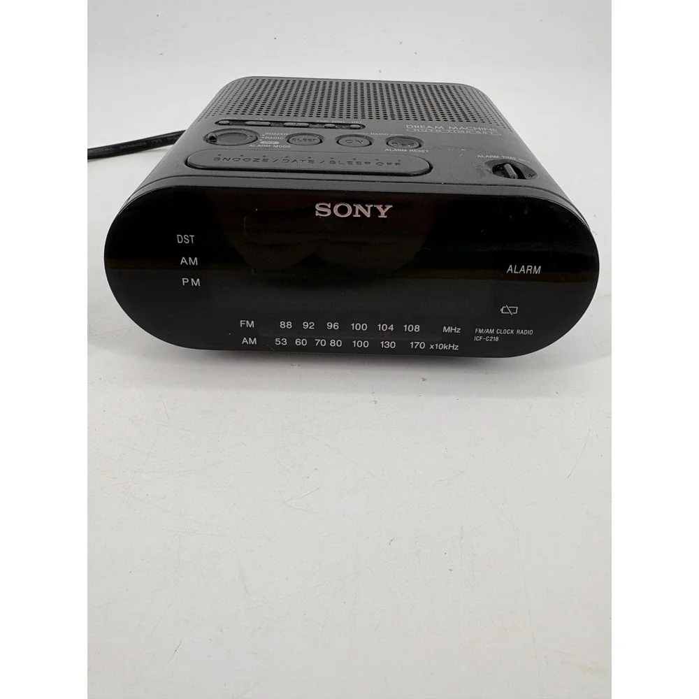 Sony Dream Machine AM/FM Alarm Clock ICF-C218 Very Good Condition Tested